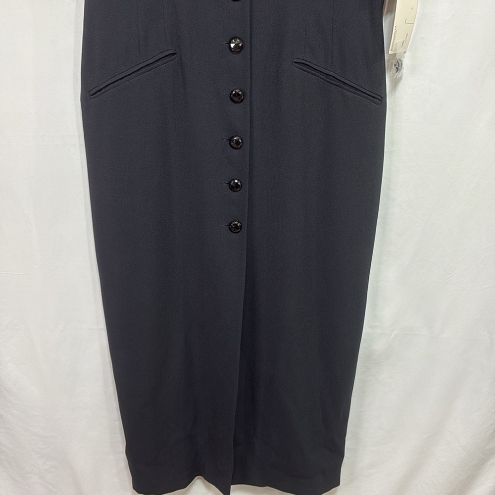๐ nwt Kenar triacetate fitted maxi suit dress sleeveless - Picture 3 of 10